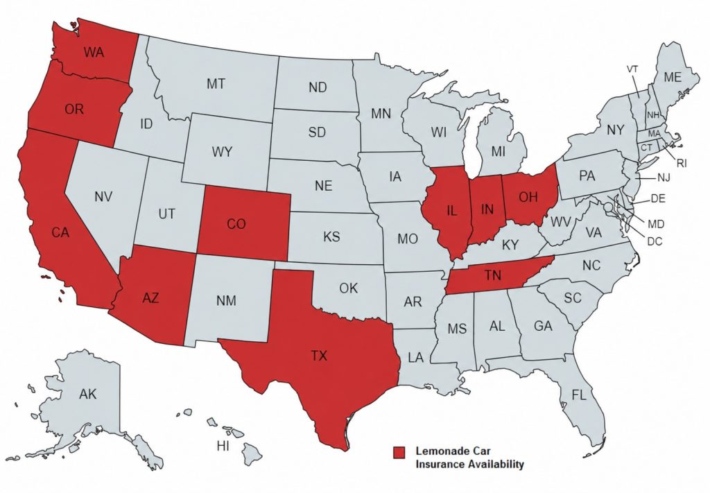 Lemonade Car Insurance Availability