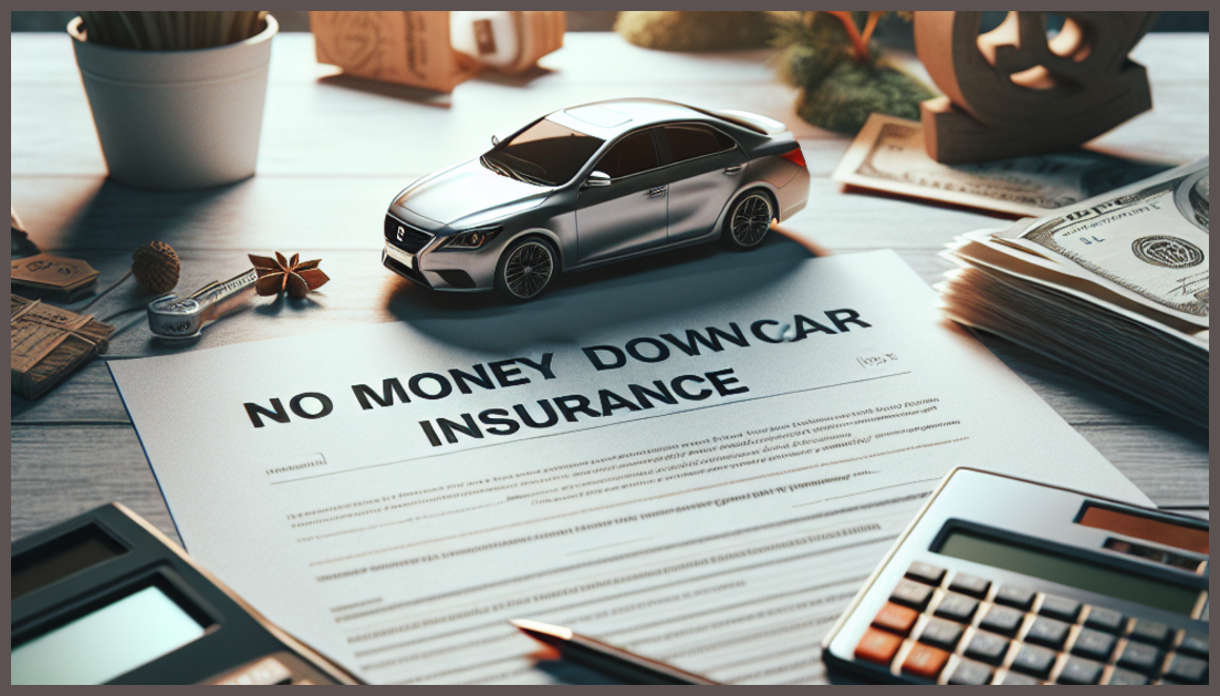 A visual representation of car insurance options without upfront costs.