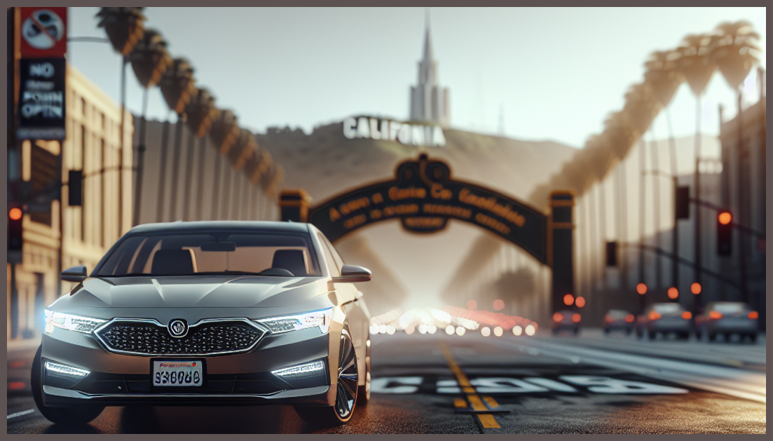 Symbolic representation of no down payment car insurance in California