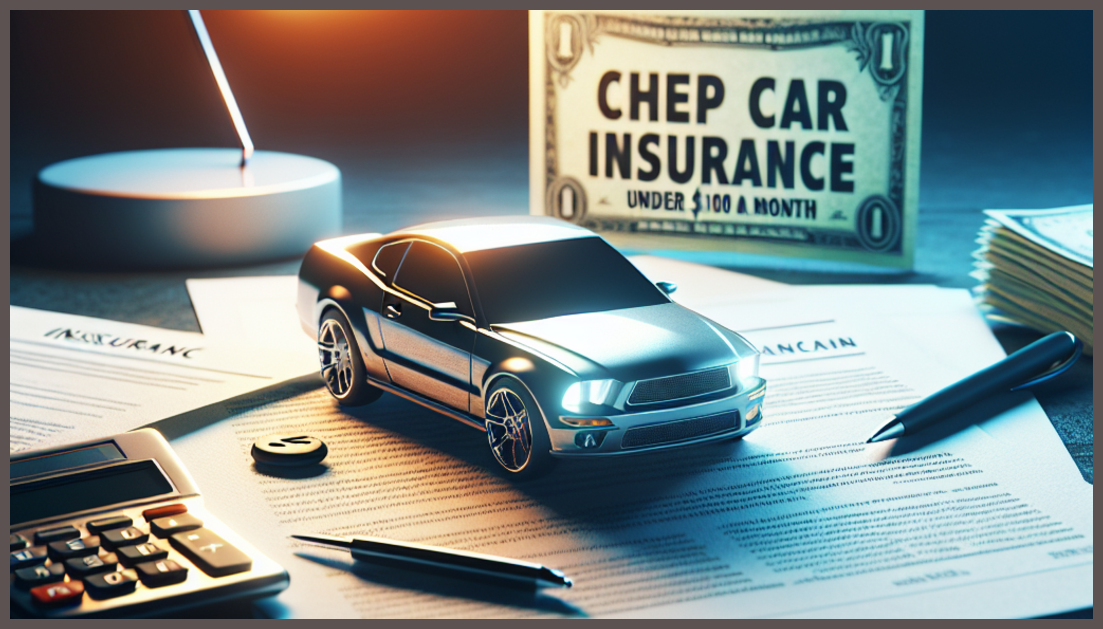 Visual representation of affordable car insurance options under $100